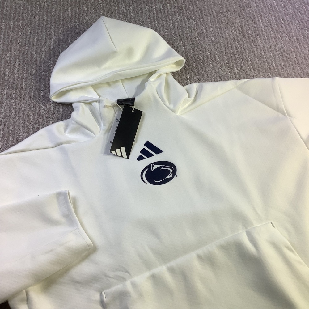 Adidas Penn State Nittany Lions ZNE Pullover Hoodie White Navy Mens Size M NWT